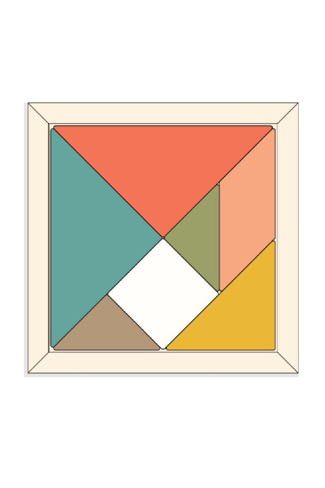 Puzzle tangram en madera Puzzle tangram en madera