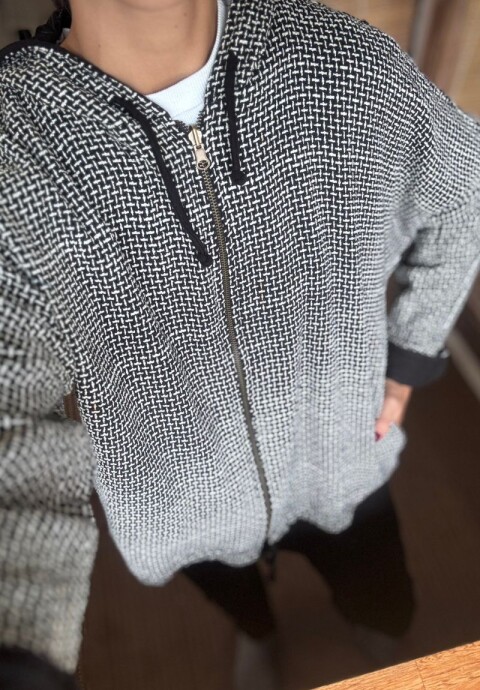 Campera agua reversible Negra con blanco