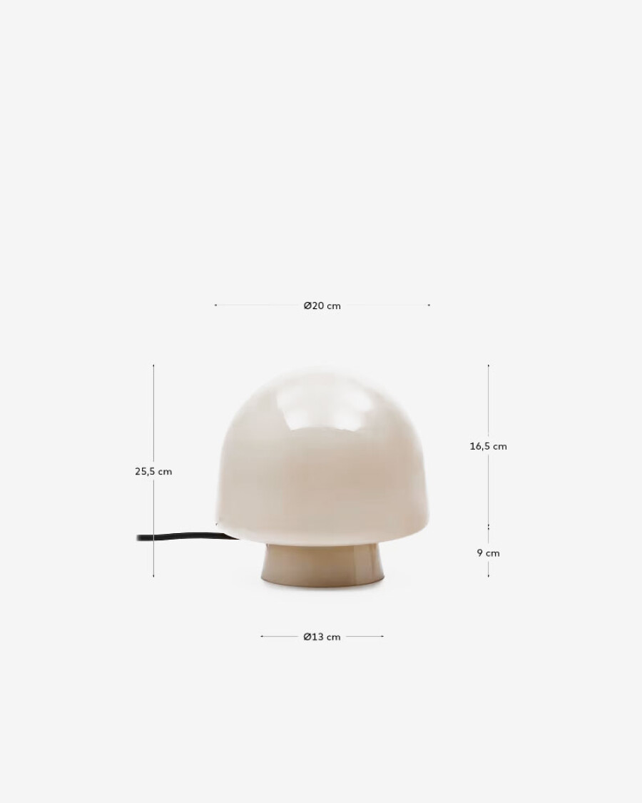 Lámpara de mesa Reig de cristal gris