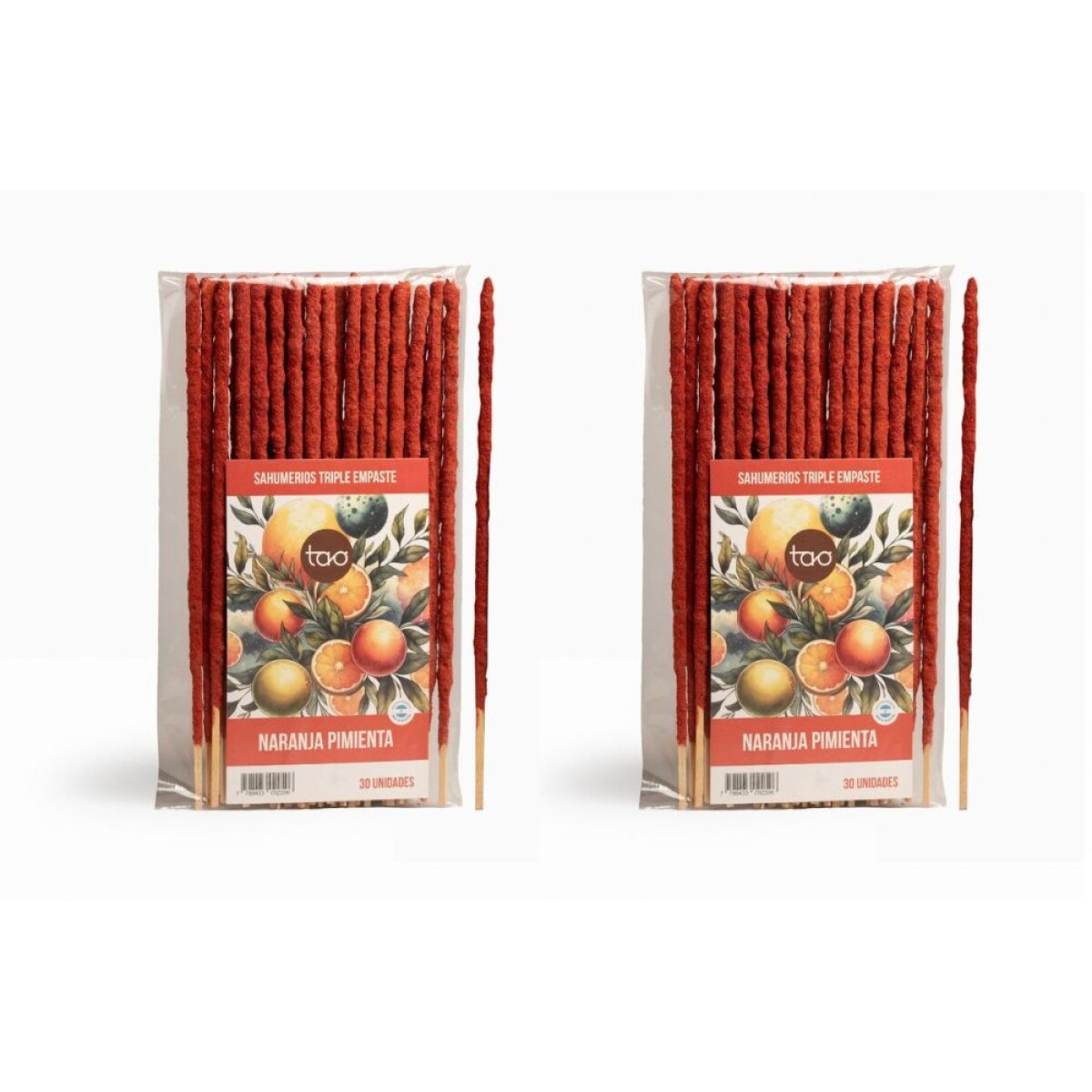 INCIENSO TAO TRIPLE EMPASTE SAGRADA MADRE - 2 PACK X30 - Naranja/pimienta 