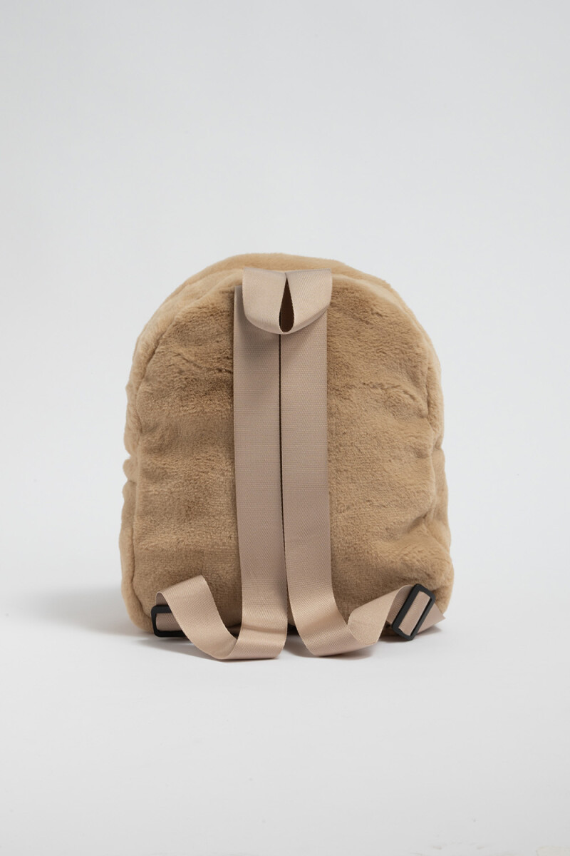 Mochila sherpa orejas Orejas Beige