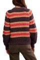 FRANKIE CABLE STRIPED PUL Marron
