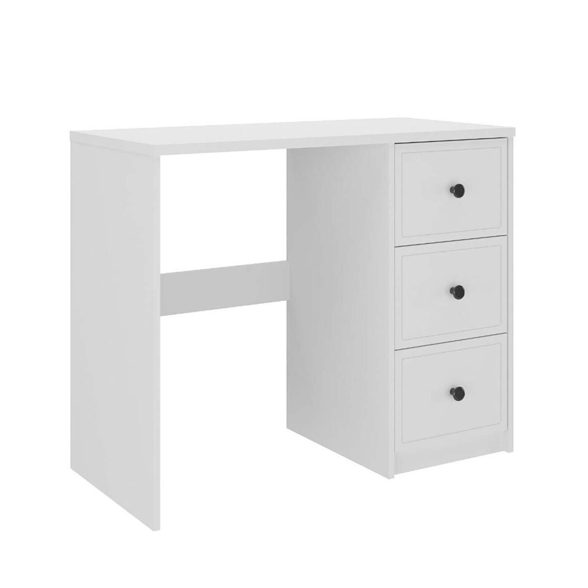 ESCRITORIO - MDF BLANCO AMERICANA 3 CAJONES 