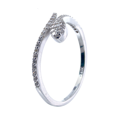 Anillo de Plata 925 rodinada con circonias, VIBORA. Anillo de Plata 925 rodinada con circonias, VIBORA.