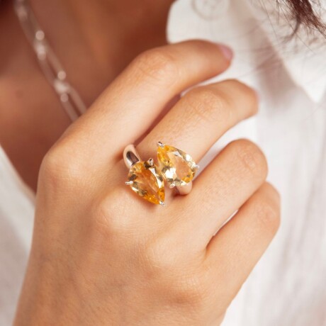 Anillo Clavel Citrino - Plata 925 Anillo Clavel Citrino - Plata 925