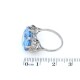 Anillo en oro 18k blanco , piedra de color y brillantes Anillo en oro 18k blanco , piedra de color y brillantes