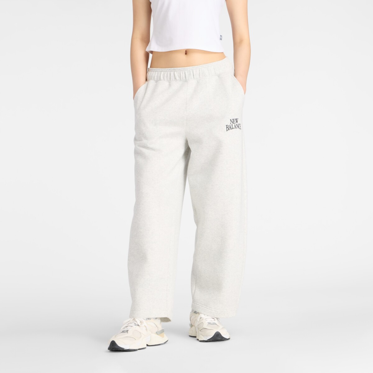 Pantalón New Balance de Dama - Trackside - WB61W1DZAHH - WHITE 