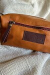 Necessaire de Cuero Honey Red Zip