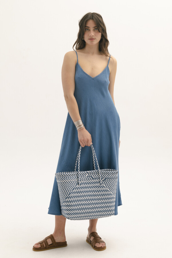 VESTIDO JEAN LYOCELL AZUL