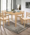 Juego de Comedor 4 sillas New Starter Natural