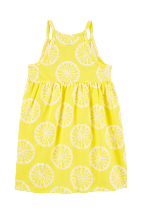 Vestido de algodón, diseño limones Sin color