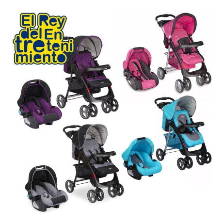 Coche Pompeya Infanti Bebé 3 En 1 +baby Silla+ Base Rojo