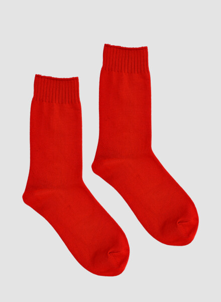 Medias de abrigo en colores lisos Rojo birck