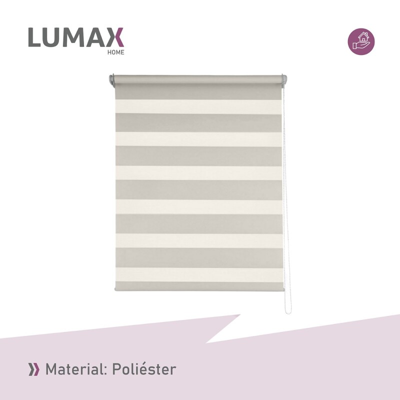 Cortina Roller Zebra Simple Lumax 1.2 X 1.6m Gran Calidad Beige
