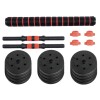 Set 2 Mancuernas Lumax + Barra 2 en 1 + 30kg Discos Pesas Rojo