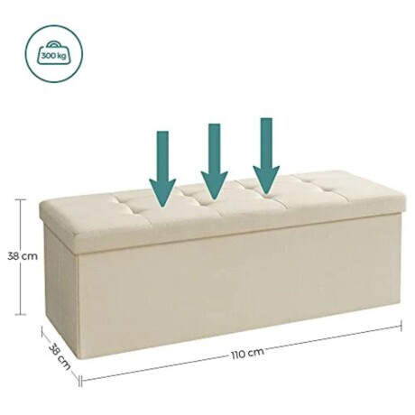 Puff Baul Texas Lino Crema