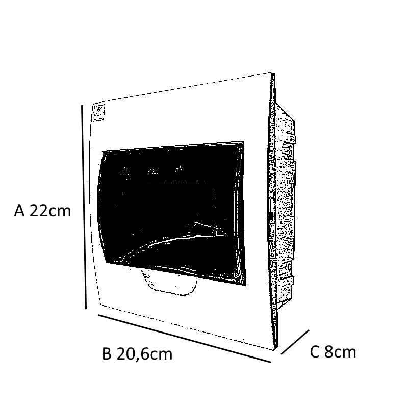 TABLERO EMB. PLAST. 8TM PUERTA TRANSPARENTE TABLERO EMB. PLAST. 8TM PUERTA TRANSPARENTE