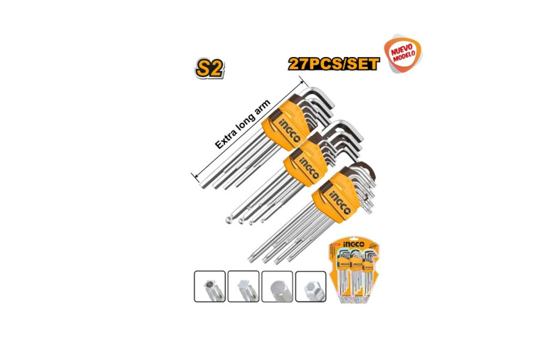 SET X 27 LLAVE ALLEN Y TORX EXTRA LARGA SET X 27 LLAVE ALLEN Y TORX EXTRA LARGA