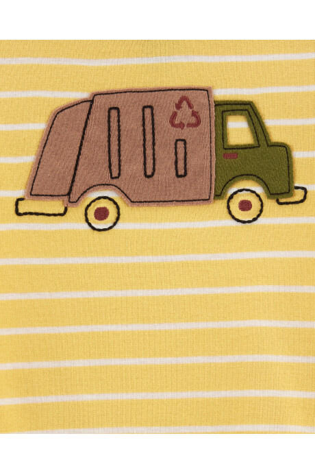 Pijama cuatro piezas de algodón dos remeras, pantalón y short Sin color