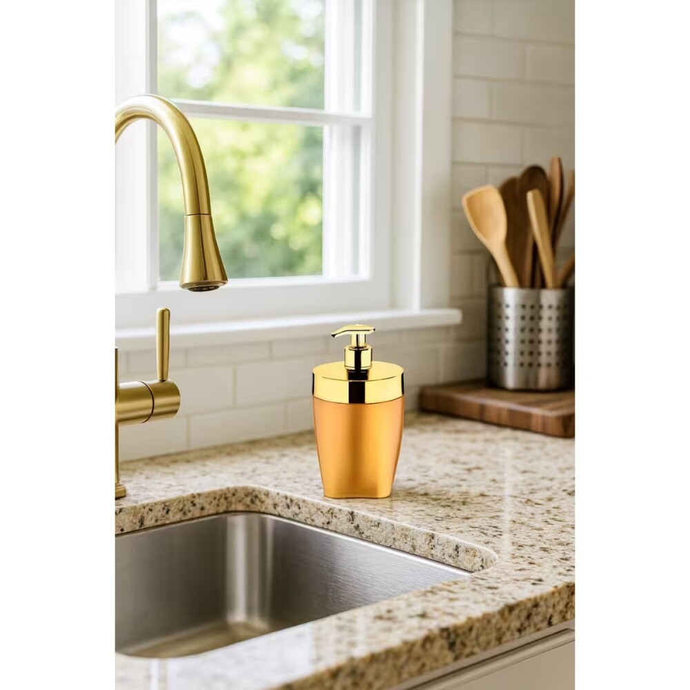 DISPENSADOR DE JABON DE MESA DORADO Dispensador De Jabon De Mesa Dorado