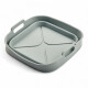 Bandeja Silicona Air Fryer Plegable 18 x 18 x 7 cm cuadrada Gris