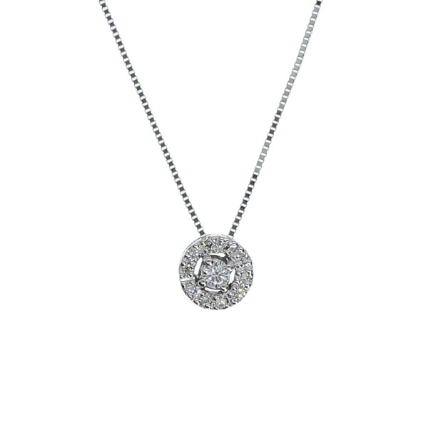 Colgante Grace en oro blanco 18k con brillantes Colgante Grace en oro blanco 18k con brillantes