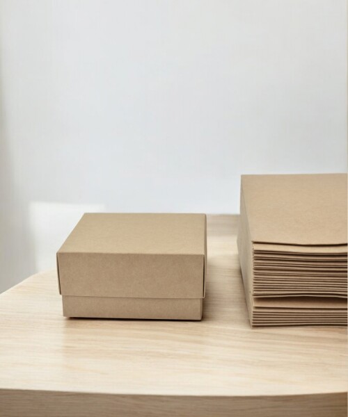 Pack x 20 unid - caja 04 eco 12x12x6 cm. REVERSIBLE BLANCO MADERA
