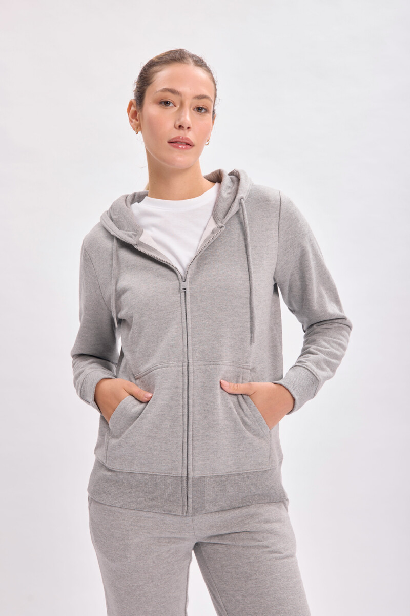 Chaqueta deportiva Gris Melange Claro
