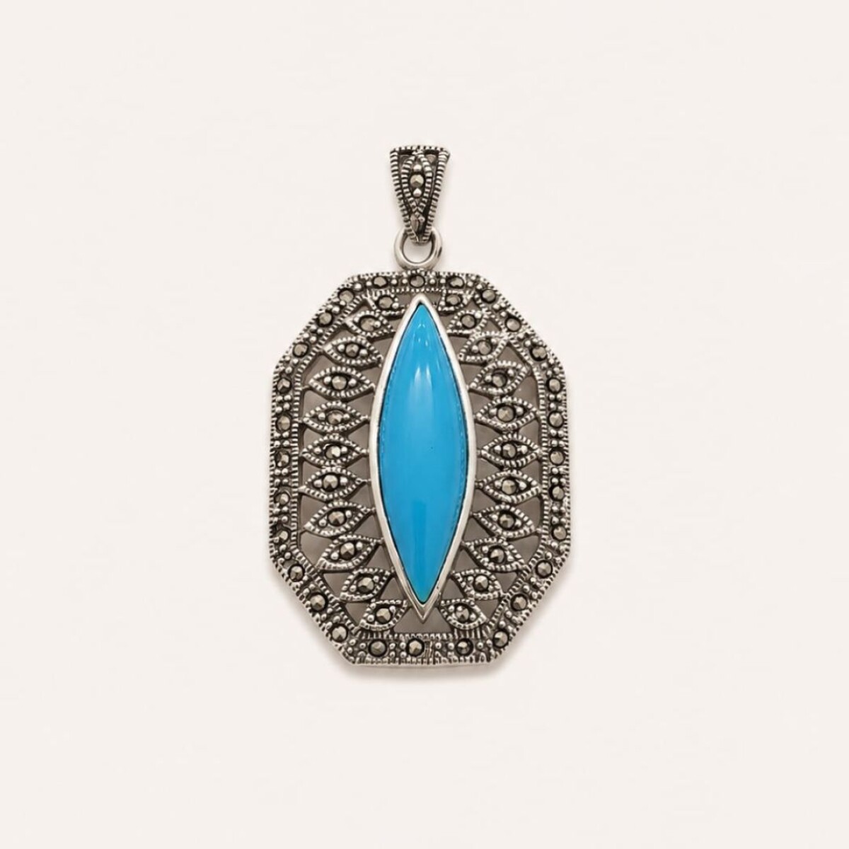 Dije Turquesa - Plata 925 