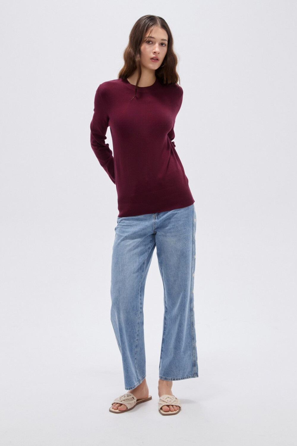 Sweater Tiral Cereza Oscuro