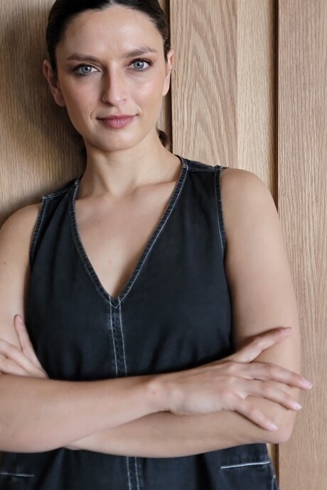 Vestido Formentera Denim Negro Picado