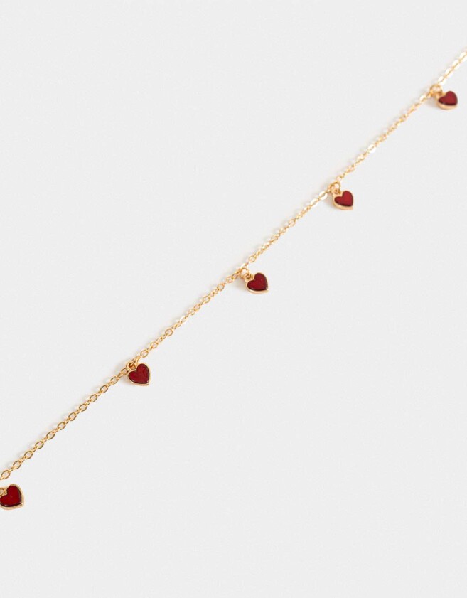 Collares Cortos Corazón Collar Corto Multi Dije Corazón - Dorado