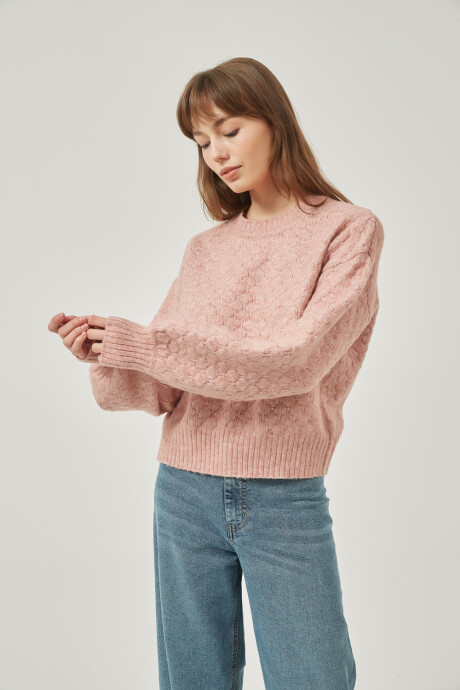 Sweater Glossy Ladrillo Melange