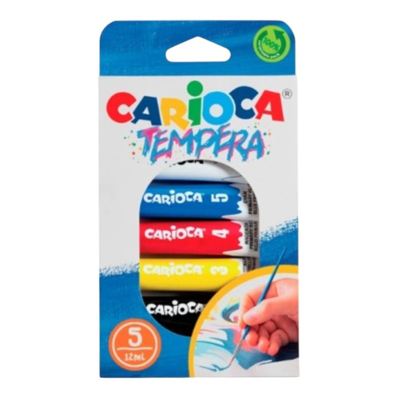 Carioca Témperas De Dedos Súper Lavables – Pack De 6 Botes De 80 Ml, Pintura No Tóxica Para Niños A Partir De 2 Años