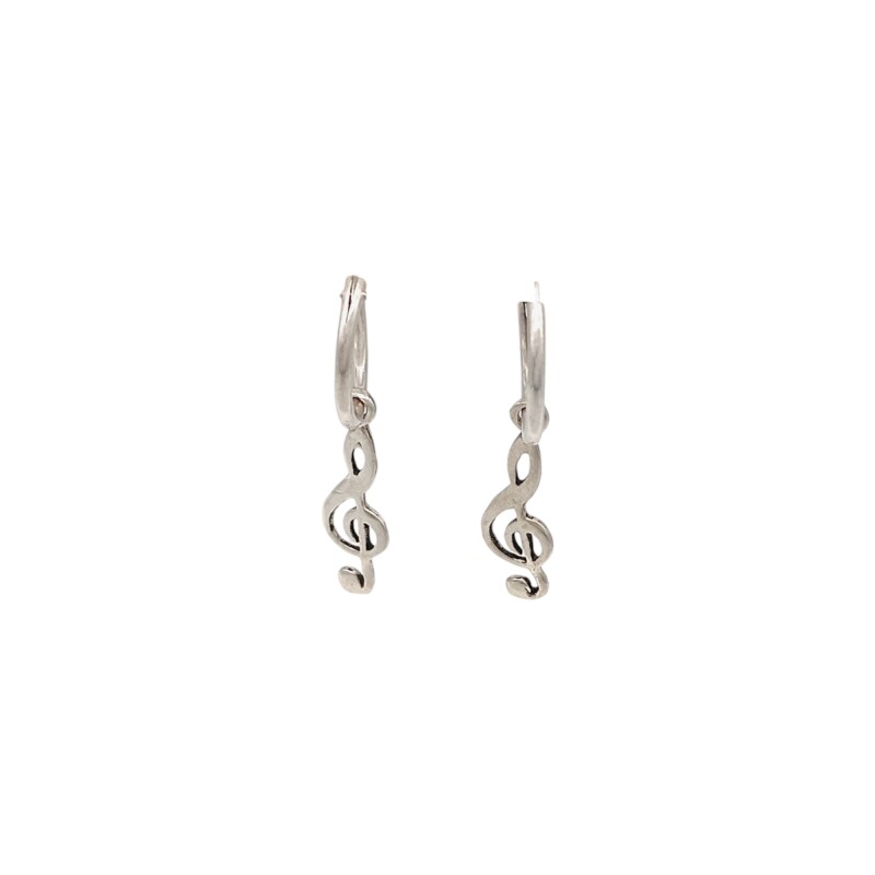 Caravanas Aro Clave de Sol-Plata 925-Sin Piedra-CA3710 sinpiedra