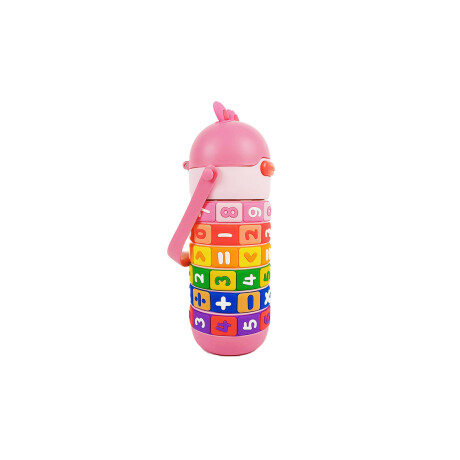 Botella Infantil Didáctica Matemática Rosado