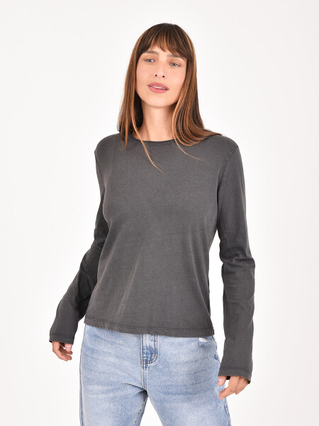 REMERA GALA GRIS OSCURO