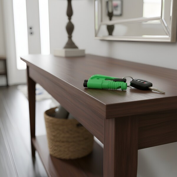 Mini Martillo Seguridad Autos Llavero Rompe Vidrios Ventanas Color Verde