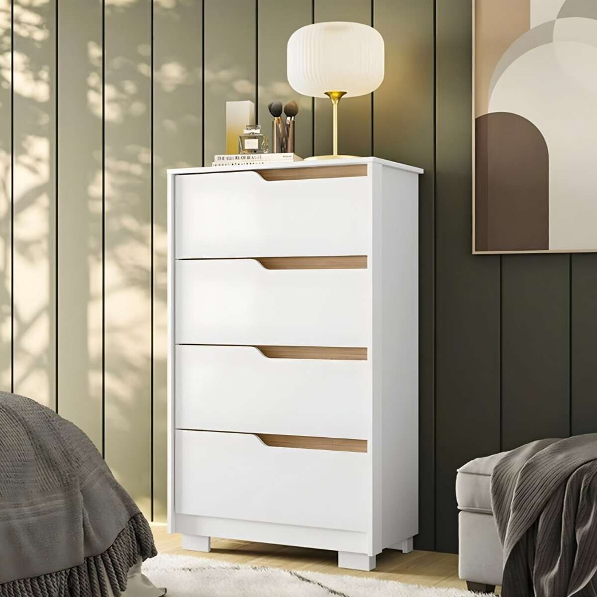 Comoda 4 Cajones Sole - Blanco 