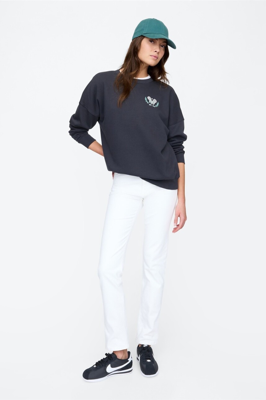 Buzo Deportivo Logo Gap Mujer Moonless Night