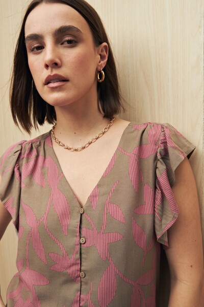 CAMISA MIRAVALLES Rosa Hibisco