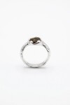 Anillo irregular detalle plateado