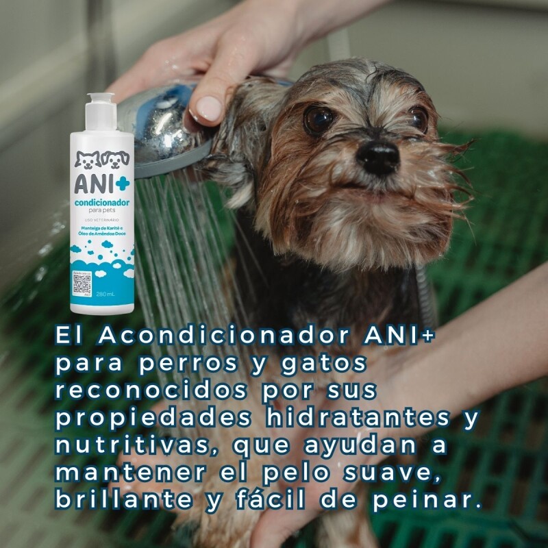 ACONDICIONADOR ANI+ CON MANTECA DE KARITÉ Y ACEITE DE ALMENDRA DULCE PARA PERROS Y GATOS 280 ML ACONDICIONADOR ANI+ CON MANTECA DE KARITÉ Y ACEITE DE ALMENDRA DULCE PARA PERROS Y GATOS 280 ML