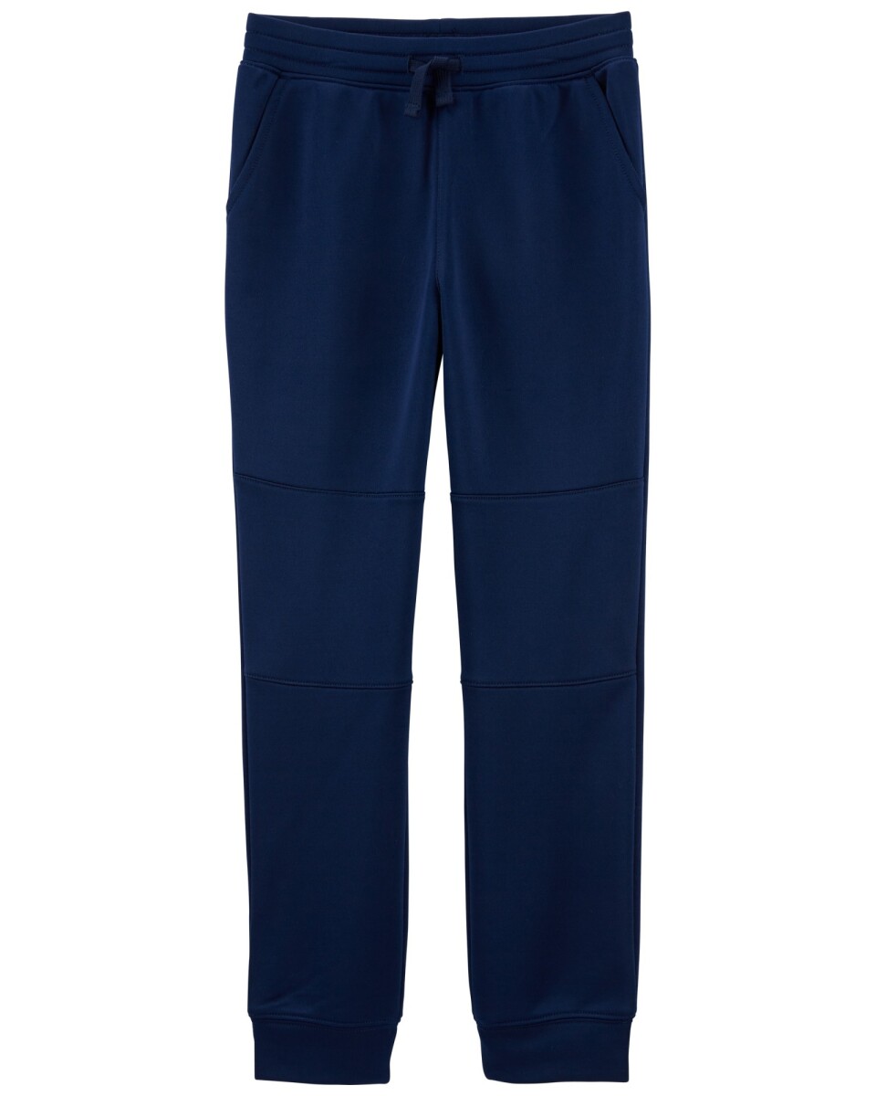 Pantalón deportivo de poliéster, azul. Talles 6-8 