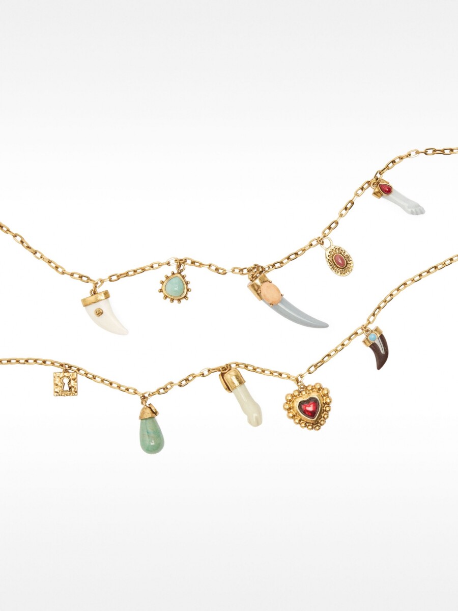 Set De Collares Con Colgantes De Piedras multicolor