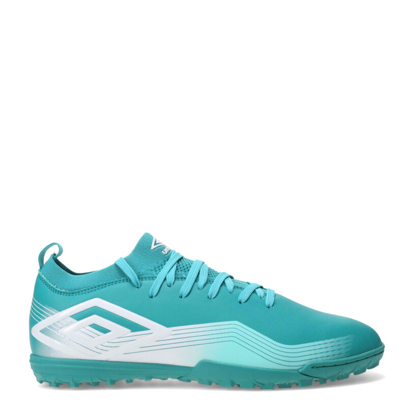 Championes de Fútbol Hombre Umbro Vibe TF Verde Agua - Blanco