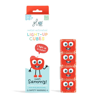 Glo Pals Light Up Cube Set de 4 cubos rojo