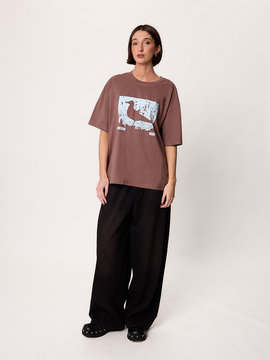 T-SHIRT M/C GAVIOTA DIXIE Tabaco