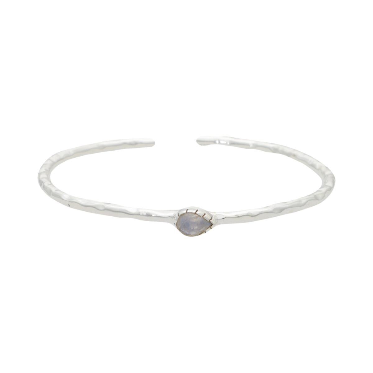 Pulsera Rigida Karvik Piedra de la luna Plata 925 