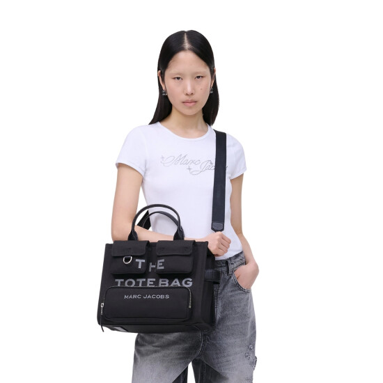 MARC JACOBS - THE CARGO CANVAS MEDIUM TOTE BAG Negro